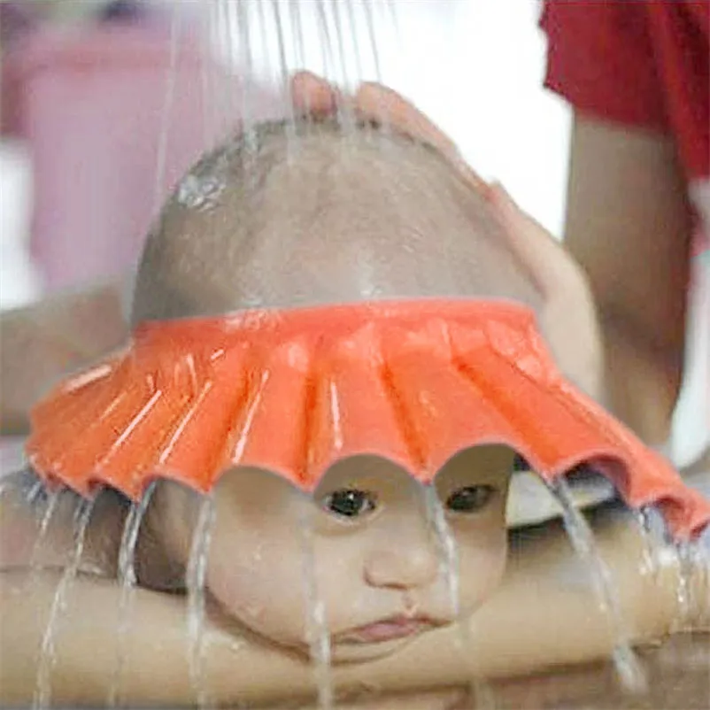 Ny Mode Sommer Til Baby, Børn Shampoo Brusebad Fælles Landbrugspolitik Badefaciliteterne Beskytte Justere Blød Kasket Hat Visir Justerbar For Børn Hoved
