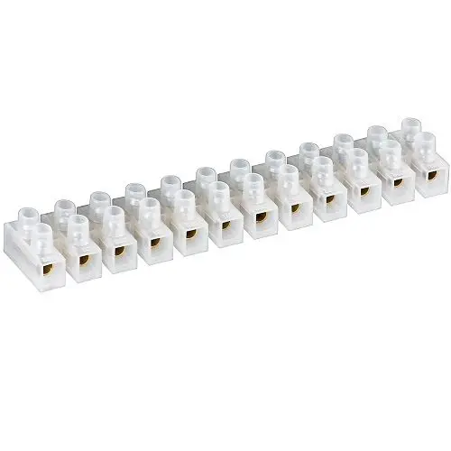 Regleta de conexion de kabler electricos de seccion 6mm Blanco 5A