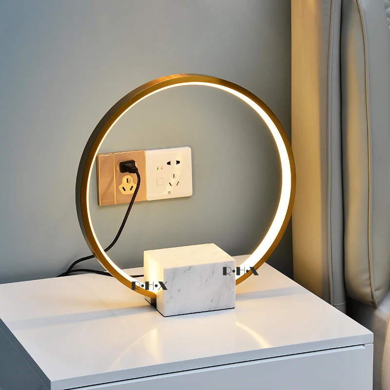 Nordeuropa Vind Bordlampe Originalitet Designer Post Moderne Kunst Personlighed, En Stue, Soveværelse Sengen Marmor Bordlampe