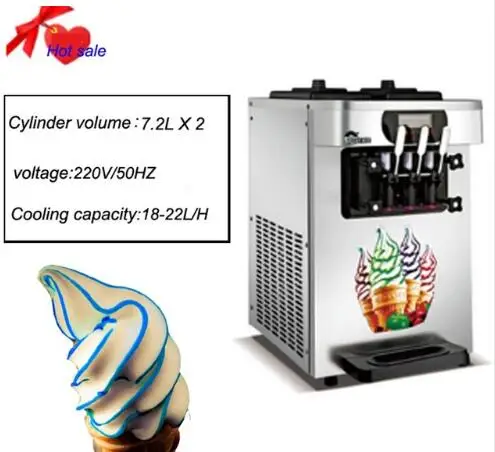 Mest populære i sommeren bordplade 18L/H yoghurt bløde tjene is maskine ice cream maker med gratis forsendelse