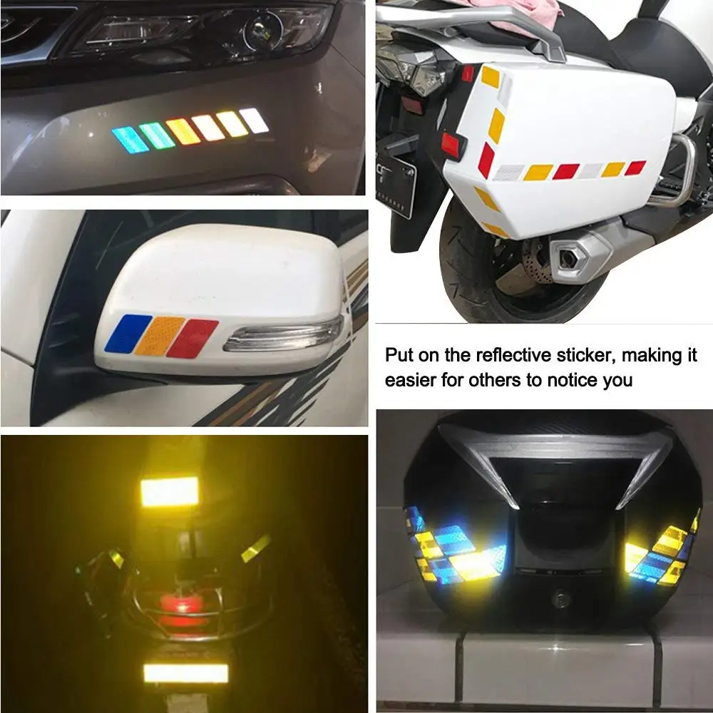 Reflekterende Klistermærker Høj Intensitet Sikkerhed Advarsel Tape til Rulleskøjter, cykel, motorcykel, baby klapvogne DIY-Bil Styling