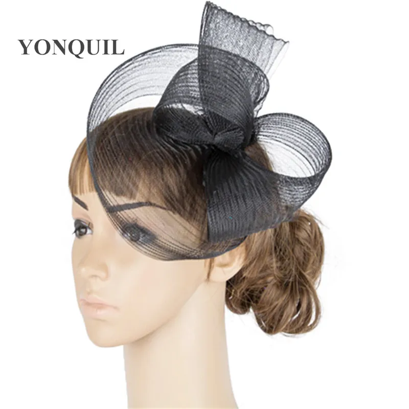 Satin Hair Fascinator Damer Hat Elegant Brude Anledning Fest Vis Hår Tilbehør Øjne, Mine Damer Løb Hat Hovedklæde