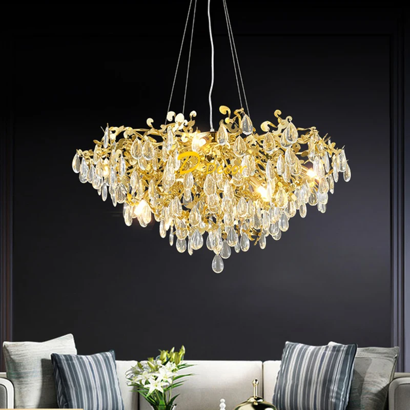 Moderne Lys Luksus Lysekrone LED Krystal Hjem Stue Dekorative Lys Lobby, spisesal Hænge Lampe vedhæng lys belysning