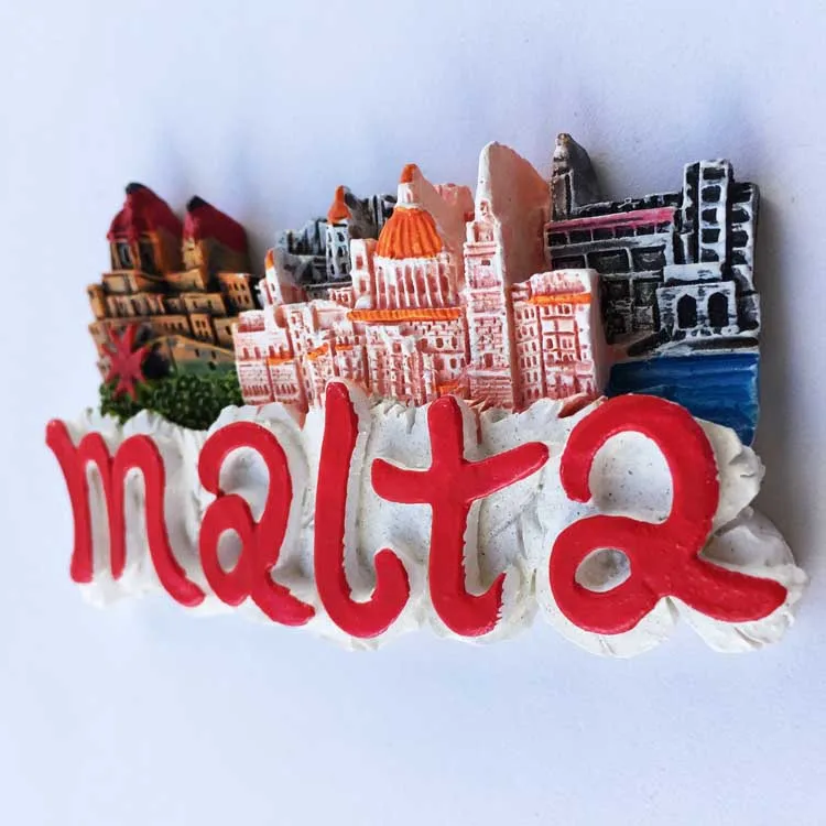 Malta oprindelige tre-dimensionelle natur turist-souvenir-magnet køleskab dekoration med hånd gave særlige tilbud