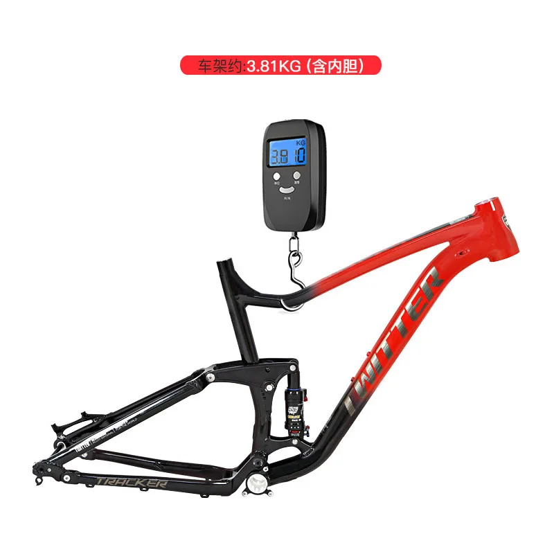 Twitter 2021 Nye Kommer Softail Tracker XC MTB Cykel Stel Aluminium Med bagdæmper TA12x148mm 27.5x3.0 29x2.35 Dæk Bløde Trail