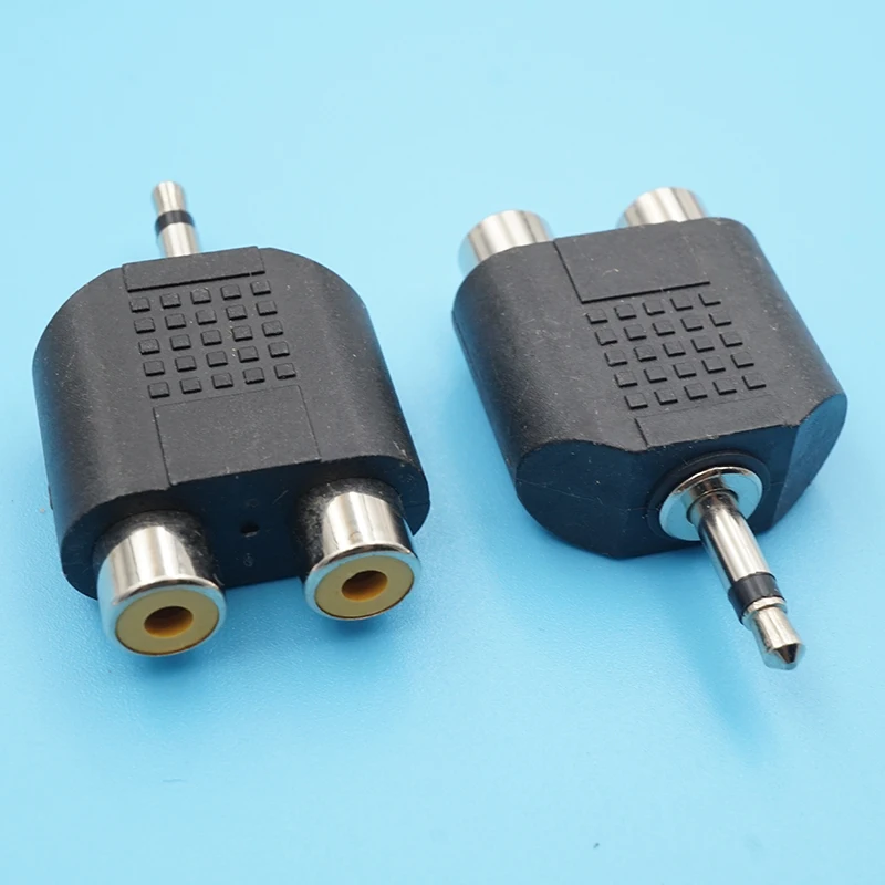 10stk 3,5 mm Mono Stik Til 3,5-mm AV-Kvindelige Dual Jack 2Pole Audio Mikrofon RCA-Stik Til Dobbelt Converter Stik Adapter Stik