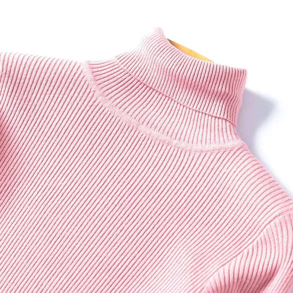 Solid Farve Kvinder Trøjer Efterår og Vinter Turtle Neck Sweater for Kvinder Slank Grundlæggende Strikket Pullover Sweater Top Kvinder Trøjer