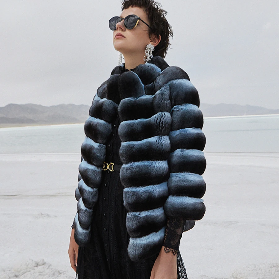 Vinter Frakke, Varm Mode Jakke Kvinder Overtøj Ægte Rex Kaninpels Overfrakke Af Høj Kvalitet 2020 Ny Stil