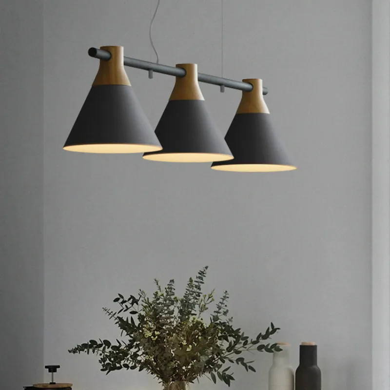 Nordiske Nyt Design Vedhæng Lys Træ-Hængende Lys Til spisebord Farverige Bar Lampe Indendørs LED-Belysning WF102908