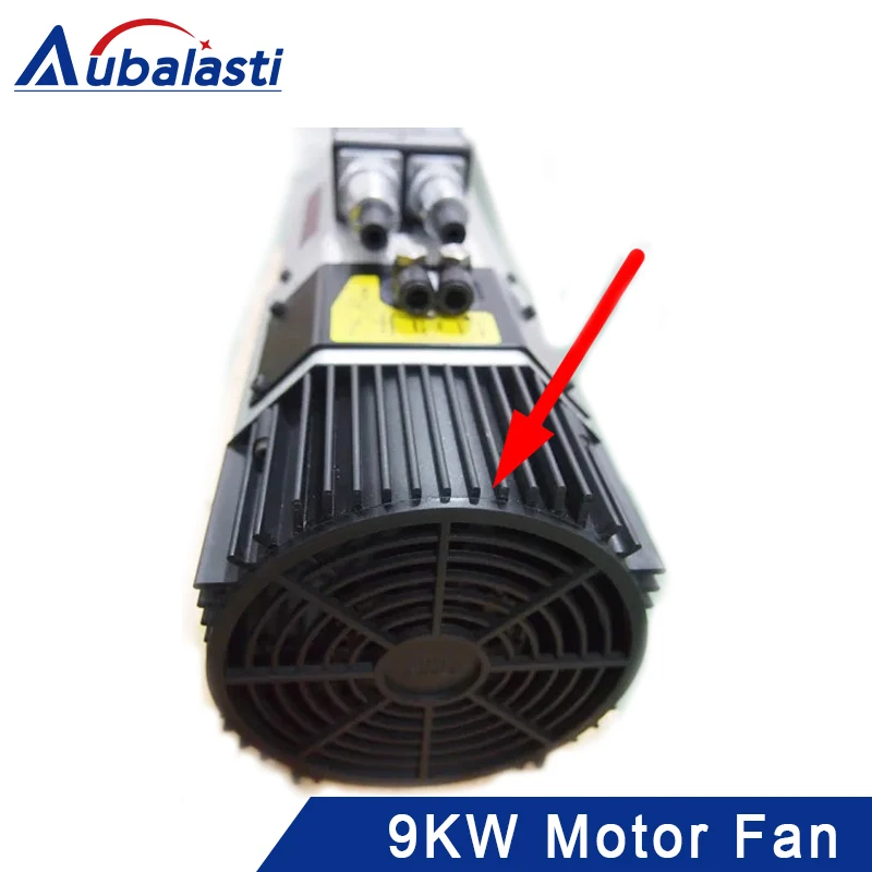 Aubalasti 9KW Automatisk værktøjsskift Spindel Motor Fan AC220V Spindel Fan Spindel Ventilator Med bagcoveret Shell