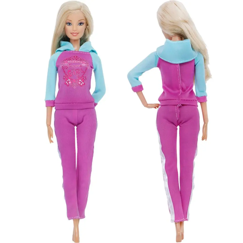 Høj Kvalitet Vinter Tøj Dagligt Casual Wear Pels Toppe, Bukser, Bukser, Taske, Sko Tøj Til Barbie Dukke Tilbehør Toy