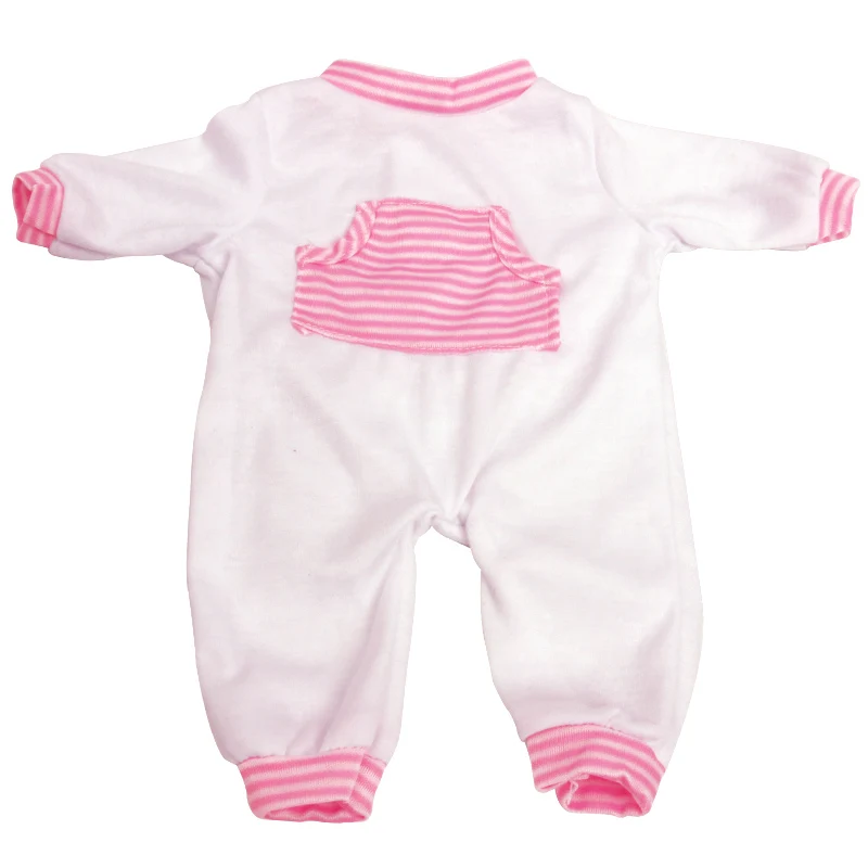 18 tommer Piger dukke tøj Hvid buksedragt pink patchwork Amerikanske new født kjole Baby legetøj passer 43 cm baby dukker c800