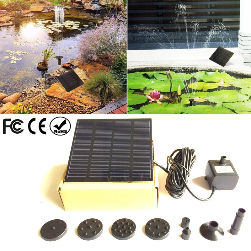 Solar Powered 200L/H Springvand Vand Pumpe Have Miniature Flydende Springvand Sol Direkte Kørsel Akvarium Dykkede Vand Pumpe