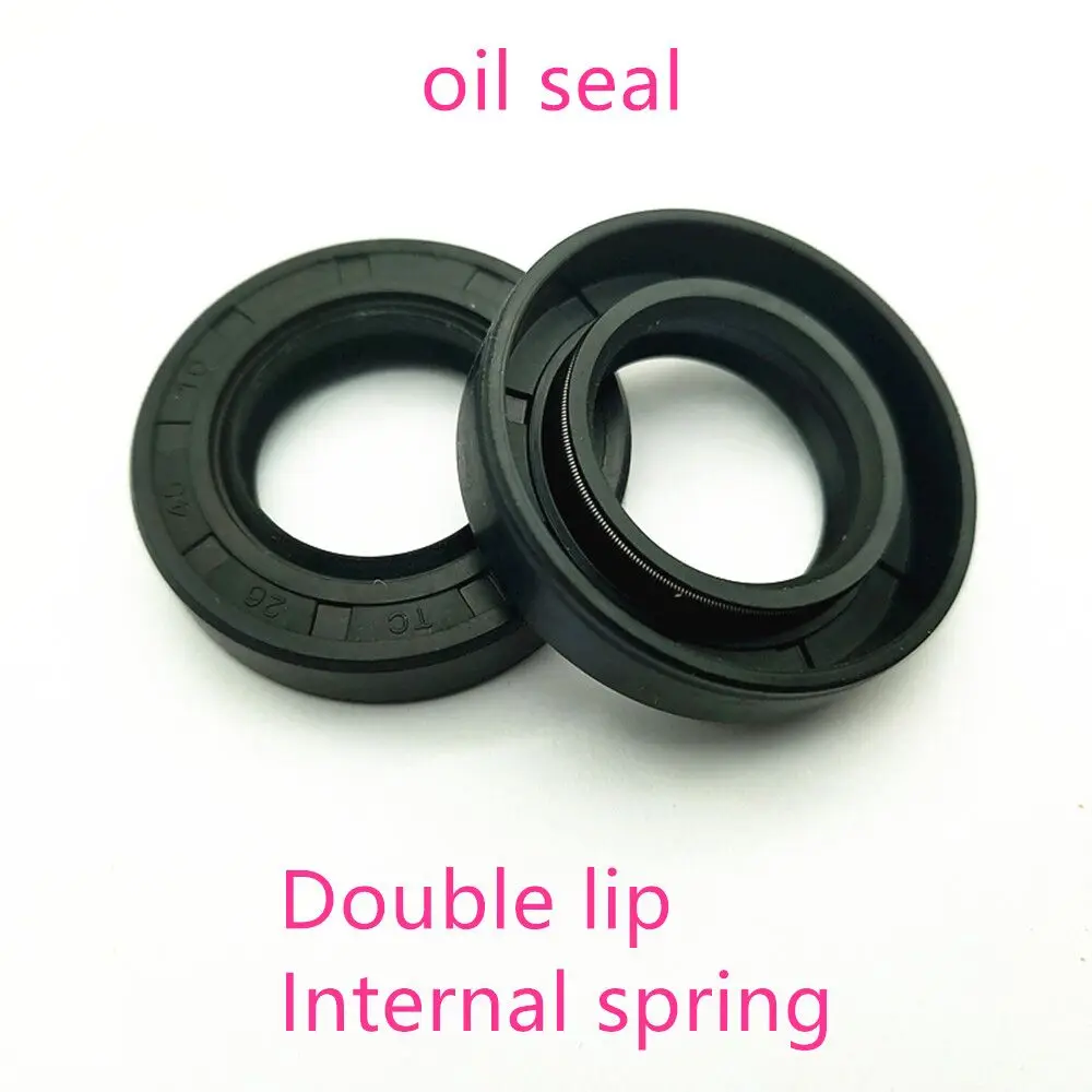 NBR ramme olie segl TC13.7 13.8 14 15 16*24*4.5 4 5 6 7double læbe med clamp spring