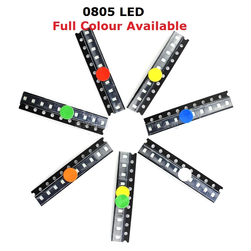 100PCS 8 Farver 0805 Super Lyse SMD Led Rød/Grøn/Blå/Gul/Hvid Vand Klar LED lysdiode er Orange lilla varm hvid