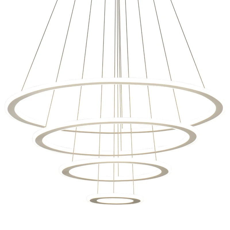 Moderne Cirkel Ringe FØRTE Enkle Vedhæng Lys Til Stue Spisestue med Glans Pendel Lampe Hængende loftlamper