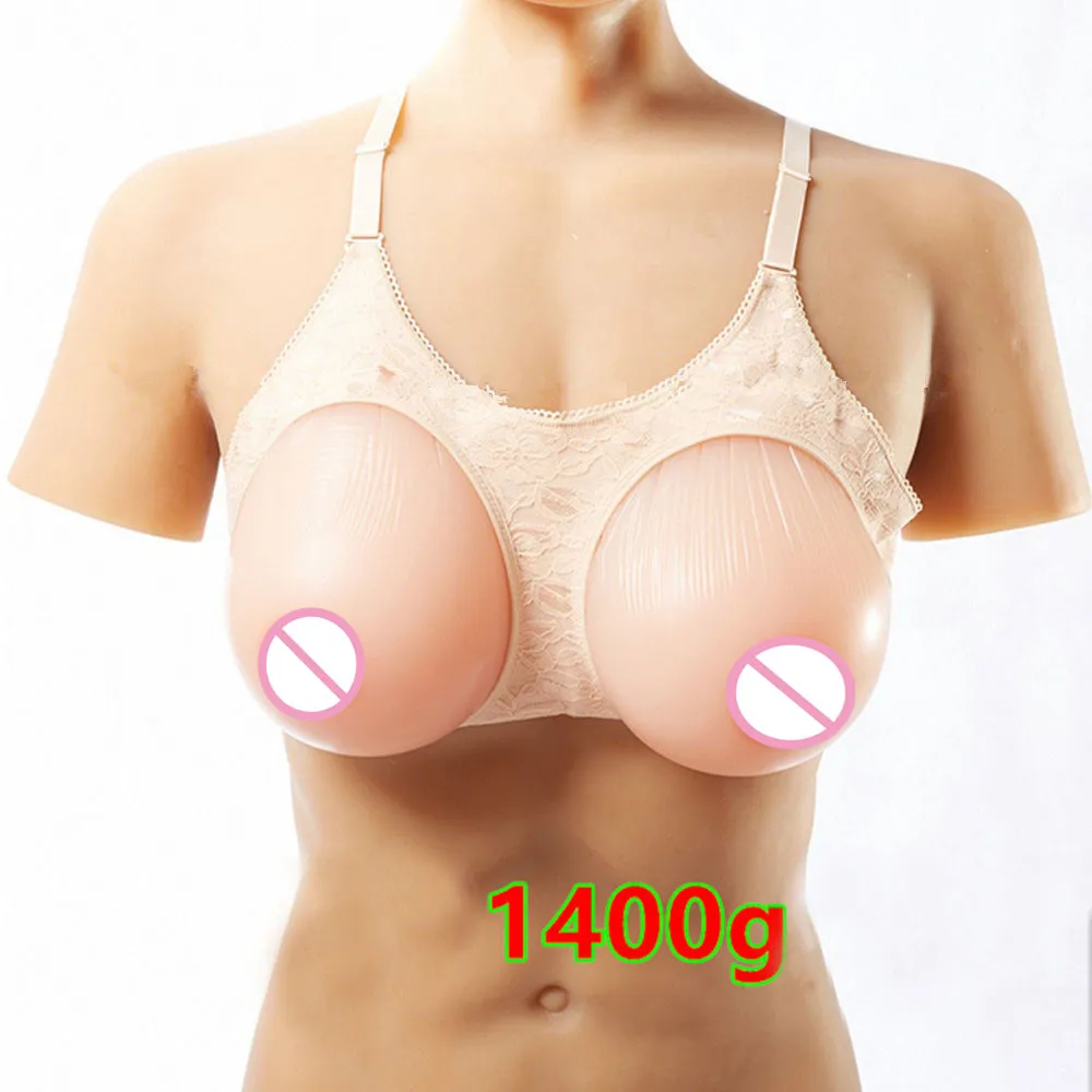 Hot Salg Kunstige Blød Silikone Bryst Form Falske Bryster med Undertøj for Postoperative Boobs Forstærker 1200g-1600g