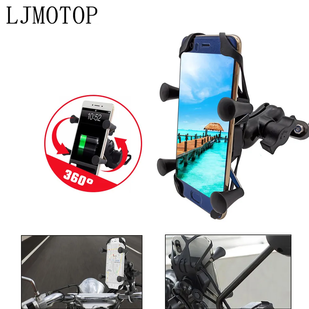 360 Forfalder Motorcykel GPS holder Telefonen fast USB-Universal Mount Til Suzuki GSX550 GSX600 Katana GSXR 1000 1100 400 GT250