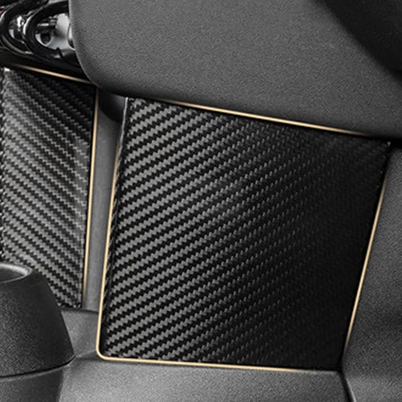 Bilen carbon fiber På begge sider af det centrale dekorative sticker Til MINI Cooper F55 F56 F57 bil styling tilbehør
