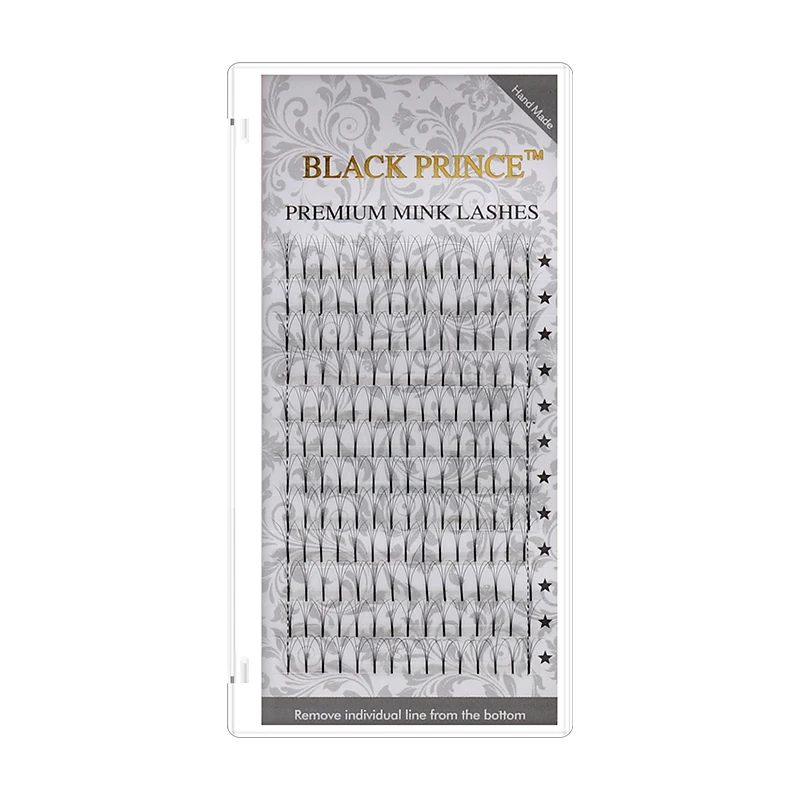 BLACK PRINCE 3D-6D Premade Fans Volumen Fans russiske Volumen Øjenvipper Sort Faux Mink Premium Øjenvipper Ansøgning Eyelash extension