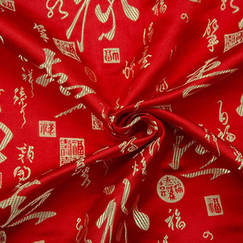 100*150cm Kinesisk Satin Silke Stof Brocade Broderi Jacquard Stof Til at Sy Cheongsam Kimono Taske Materiale pudebetræk