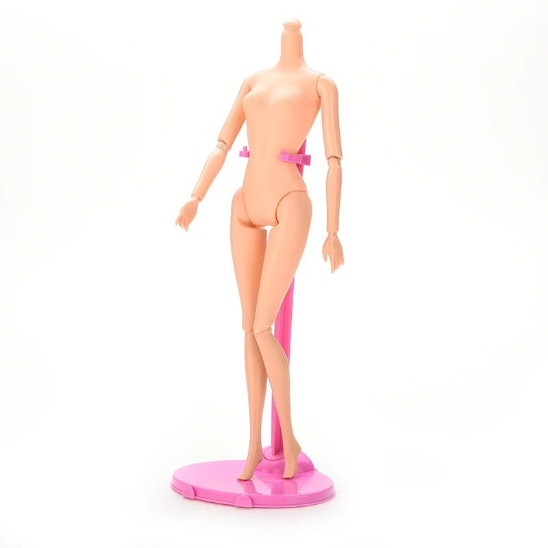 21,5 cm Dukker Stå Displayet Holder Til Plast Bøjler Stå Dukke Kjole Tøj, Tilbehør Pink Transparant