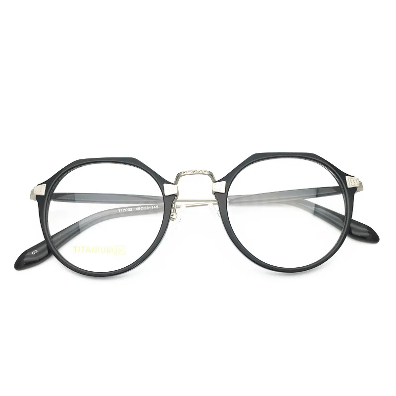 Belight Optisk Acetat med Titanium Vintage Retro Kvinder Herre brillestel Optiske Briller Recept Briller 17034