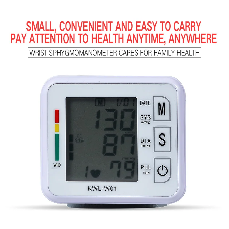 ZD engelsk Stemme Håndled Blood Pressure Monitor LCD-digitale Bærbare Sphgmomanometer puls Puls Måleren BP Skærm