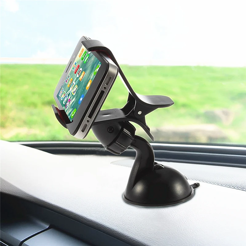 Universal 360 graders spin Bil Forruden Mount celle mobiltelefon Holderen står bil styling til iphone se