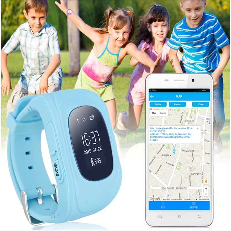 Q50 OLED-Skærm, GPS Smart Kids Ure SOS-Opkald Placering Finder Locator Tracker til