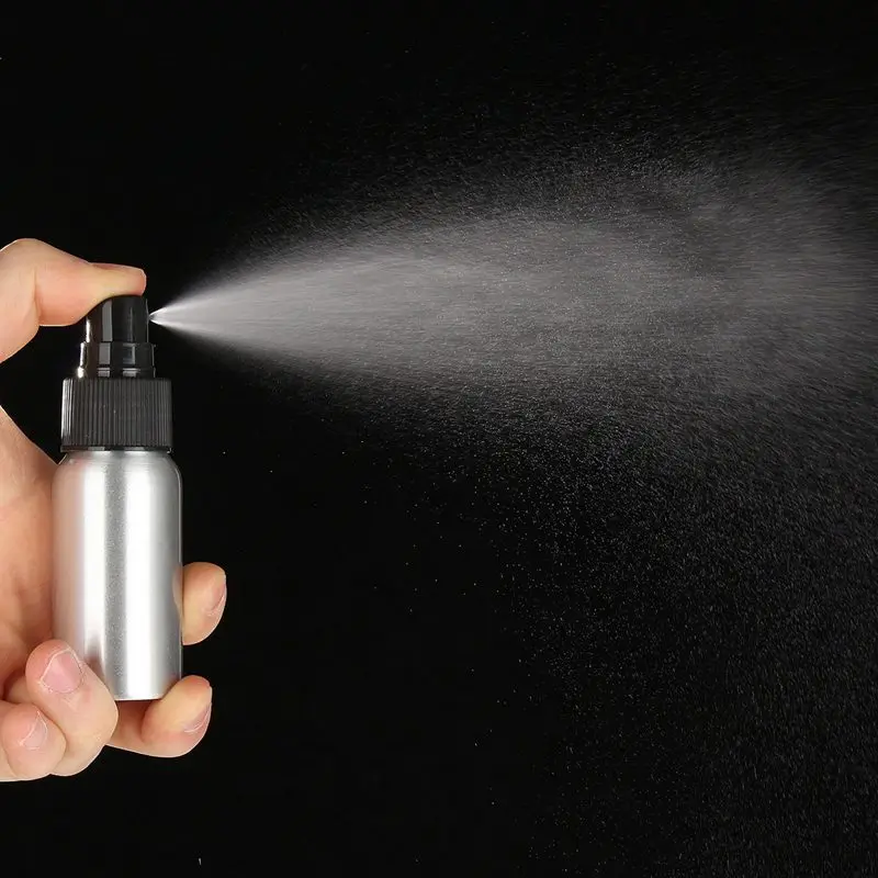2STK 100 ml Aluminium Mist Spray Genopfyldning af Tomme Flaske Parfume Forstøver Sølv