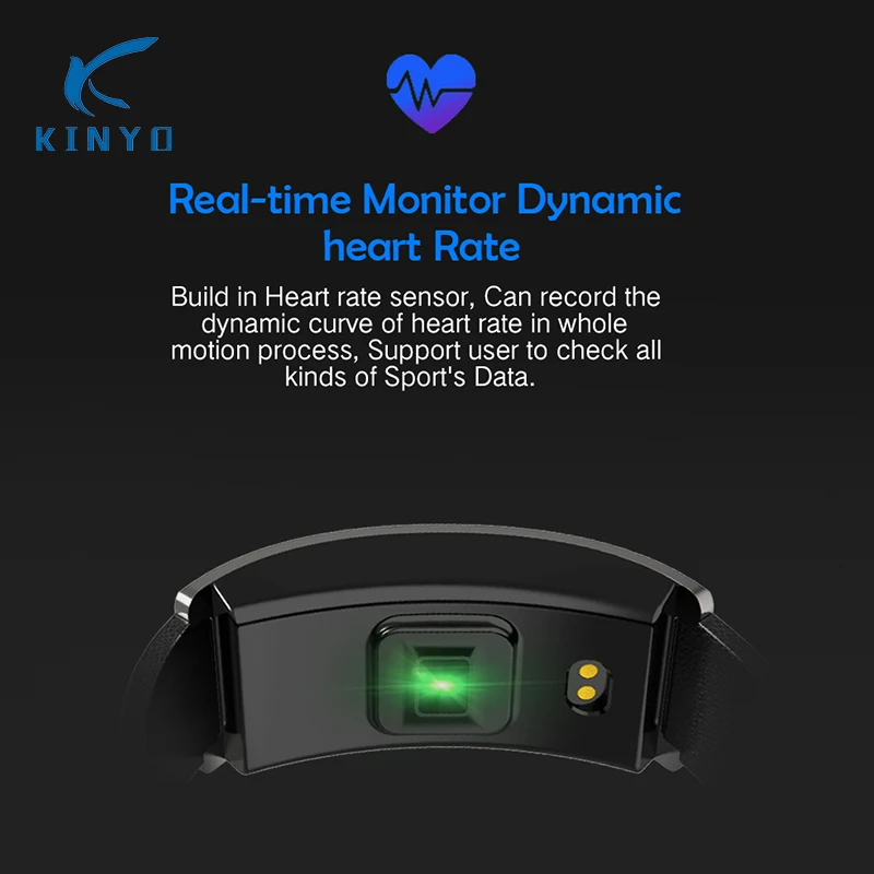 Fantastisk smart armbånd blodtryk sundhed tracker smartband høj kvalitet, smart armbånd kompatibel til Android & IOS telefon