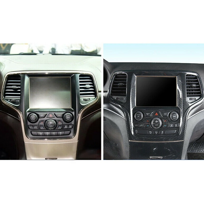For Jeep Grand Cherokee 14-20 Carbon Fiber Centrale Konsol navigationspanelet Trim