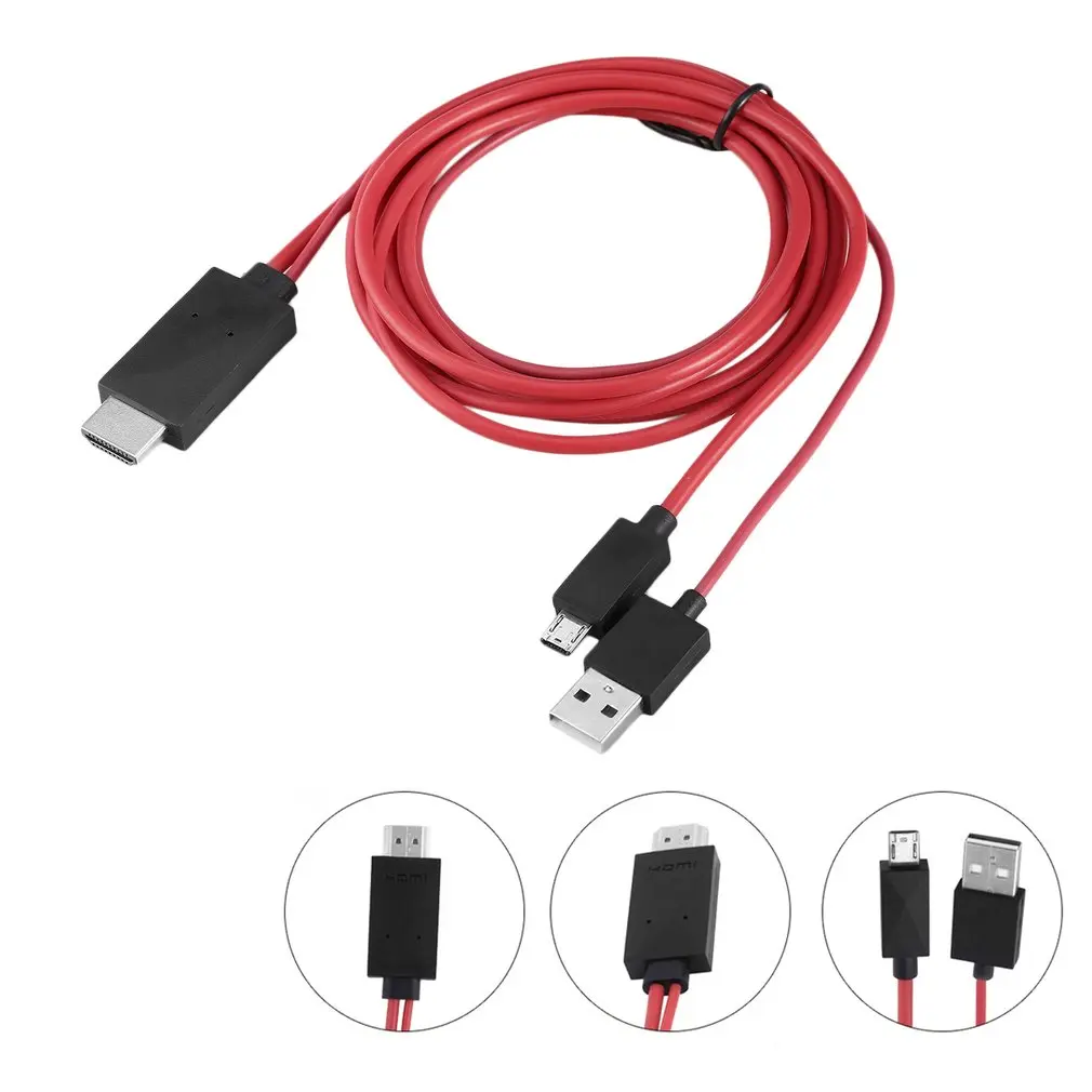 Micro USB til HDMI Kabel 1080P HDTV Kabel MHL Adapter Converter for Samsung, Huawei, Sony, HTC, LG