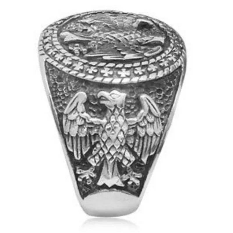 Vintage Mænd ' s Eagle Ring Fashion Legering Eagle Ring Rundt Badge Bundesadler Gave