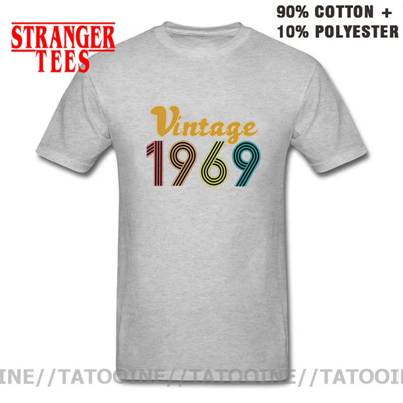 Vintage Retro 1969 Fødselsdag Originale Dele 50 År 50 Gave T-Shirt til mænd Bomuld T-Shirt Humor, Tops Tees camisetas