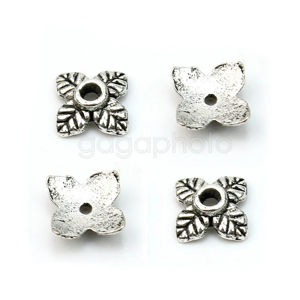 200pcs/Masse Små 6mm Tibetanske Stil Antik Sølv Perle Caps Nikkel & blyfri DIY Tilbehør