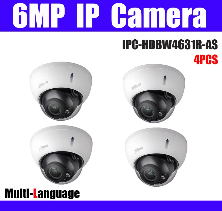 6MP POE IP-Kamera IPC-HDBW4631R-SOM IK10 IP67 IR-30m SD-kort slot, Lyd-Alarm interface overvågning CCTV Sikkerhed Kamera netværk