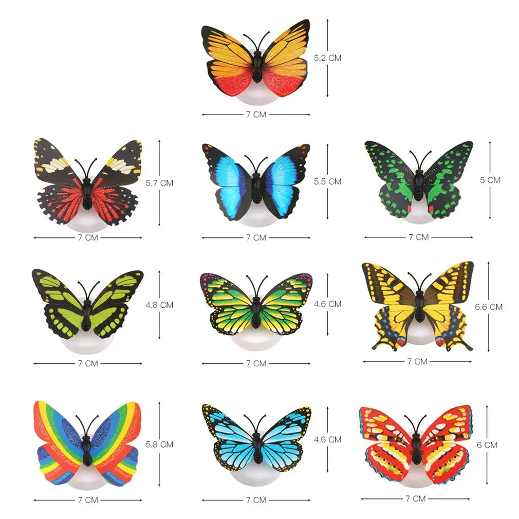 Kreative Sød 3D Butterfly LED Lys Farve Skiftende Nat Lys Hjem Værelses Skrivebord, Væg dekoration Til Soveværelse, Stue