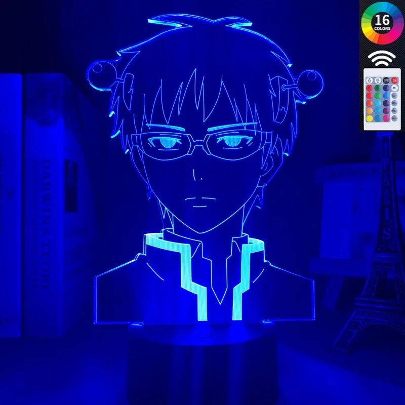 Anime Lyset af Den Katastrofale Liv Saiki K Led Nat Lys til Soveværelse Dekoration, Farverige Nightlight Animationsfilm Gave 3d-Lampe Saiki K