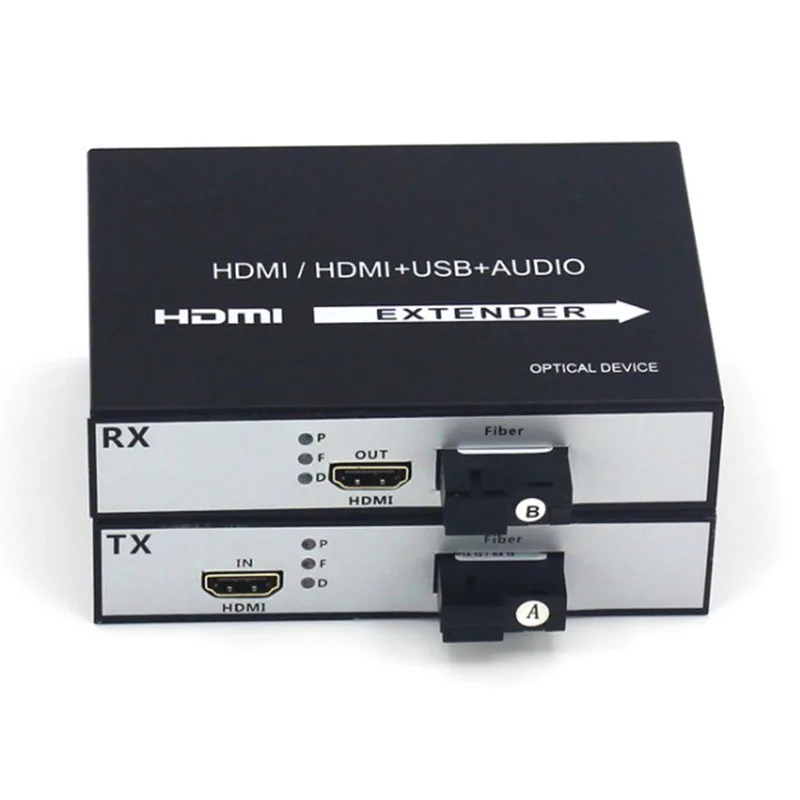 Optisk fiber transceiver HD 1 kanal video optiske transceiver HDMI-kompatibel 1080P optisk fiber transceiver extender 1pair