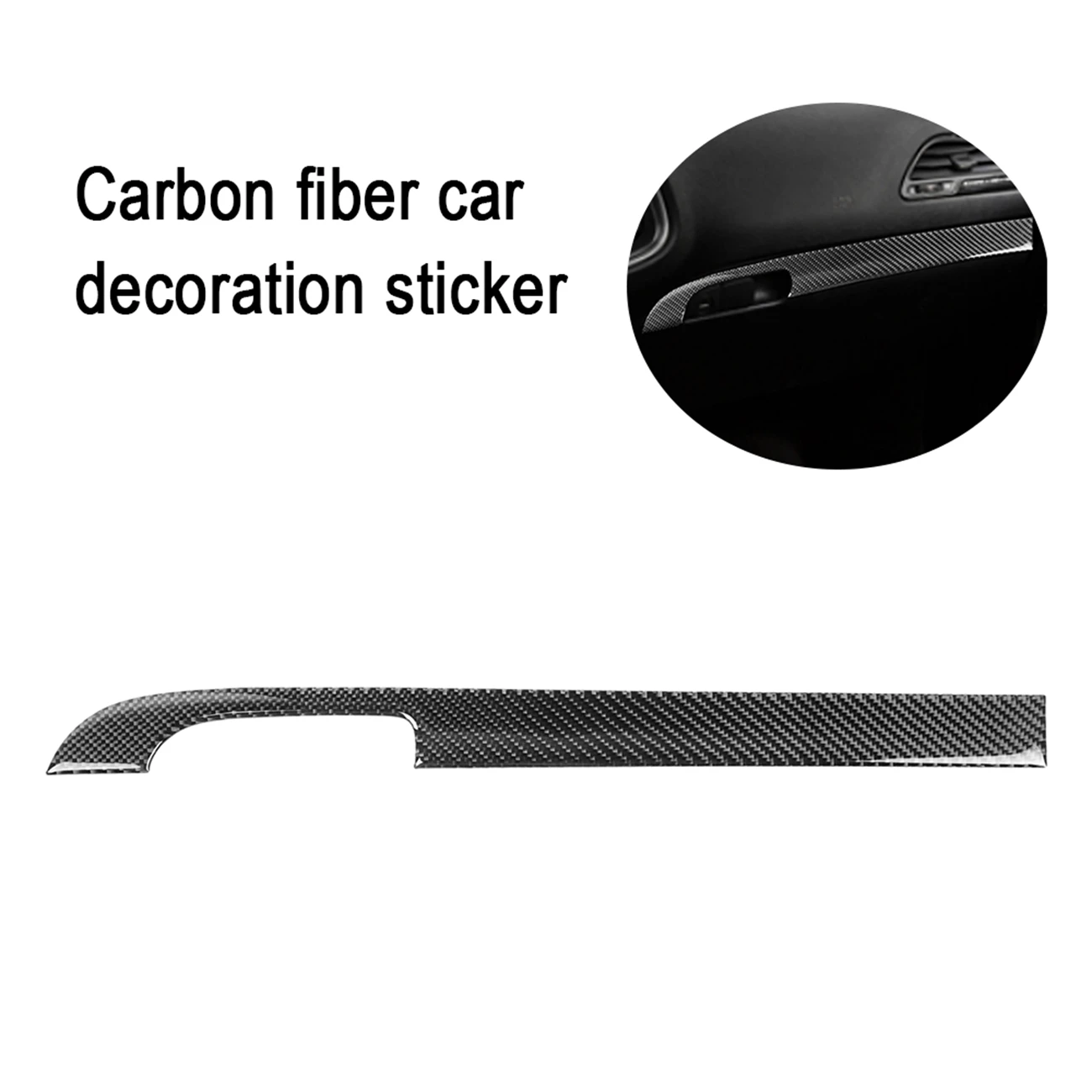 Bil Carbon Fiber Interier Klistermærker Center Konsol Opbevaringsboks Trim Dekorative Dække Bil Styling Tilbehør Til Dodge Challenger