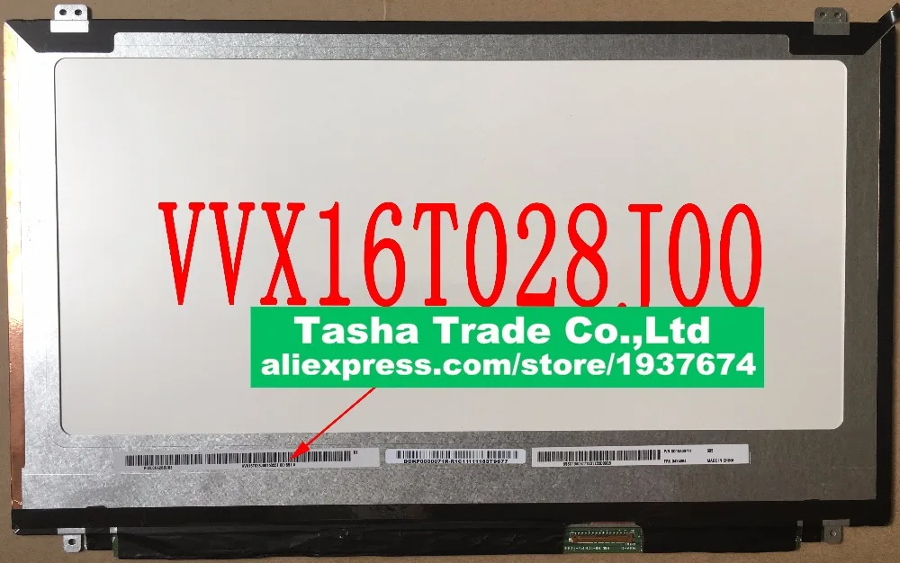 VVX16T028J00W For Thinkpad W550 Laptop LCD-Tv med LED-Display Ikke-touch-IPS PN SD10A09771 FRU 04X4064 2880*1620 Matrix Mat
