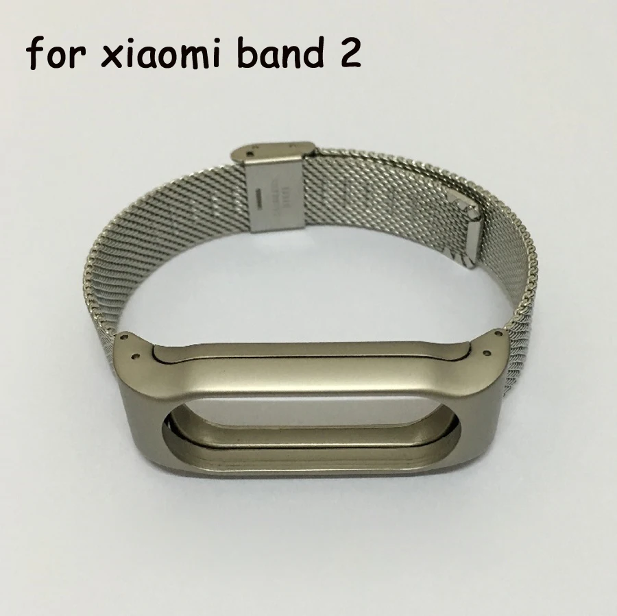 Metal Rem til Xiaomi Mi-Band 2 Skrueløs Rustfrit Stål Armbånd Armbånd Erstatte Tilbehør til Mi Band 2 Armbånd