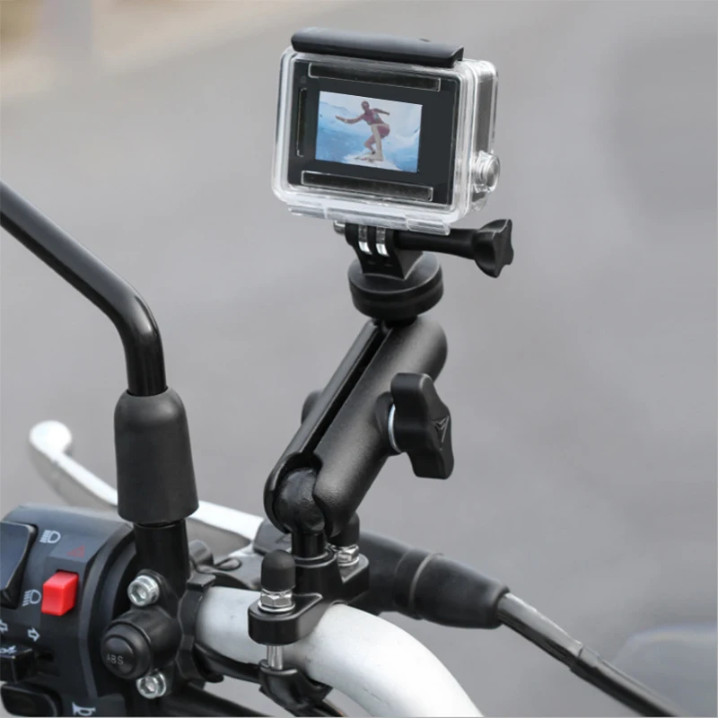 Motorcykel Cykel Kamera Holder Styr monteringsholderen til Spejl Beslag 1/4 Metal Stå for GoPro Hero8765 Action Kameraer Tilbehør