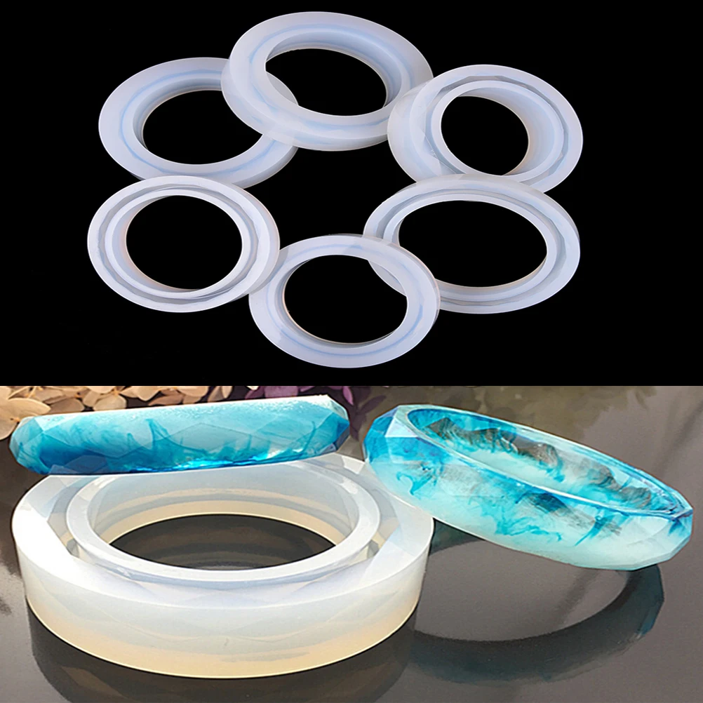 2 Stilarter 3 Størrelser Silicone Mould DIY Harpiks Armbånd Smykker Epoxy Harpiks Forme Drop Shipping