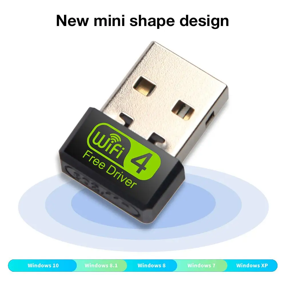 Mini-150Mbps netkort Driver Gratis Version Indbyggede Trådløse netværkskort Desktop, Laptop USB-PC-WiFi Signal Modtager Adapter