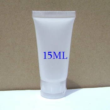 100pcs/lot 15 ml Clamshell emballage slange, plast, skum sæbe hånd creme, emulsion delvis tube tandpasta