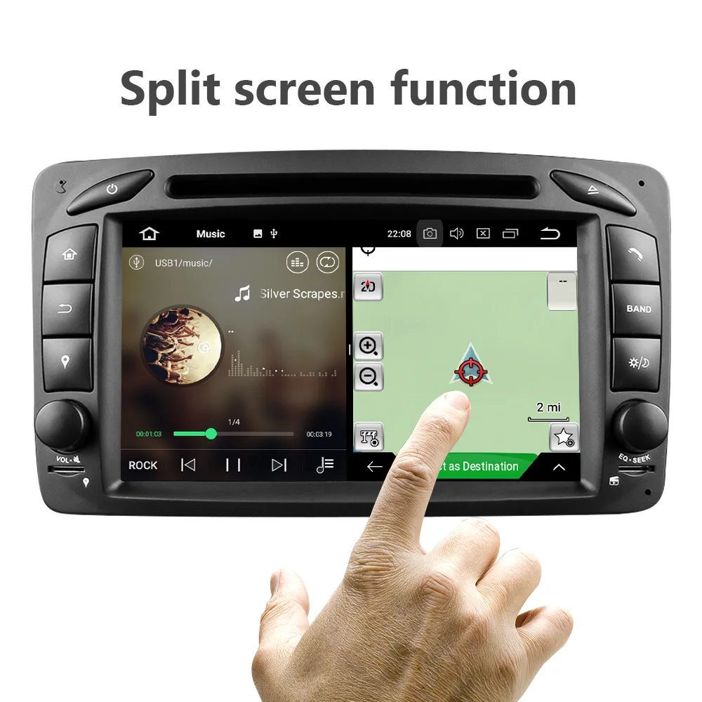 Android-10 Bil Radio Mms Til W209 W203 Mercedes Benz Vito W639 W168 Vaneo Clk W210 M/ML Carplay Stereo GPS Navi 2 Din-DVD
