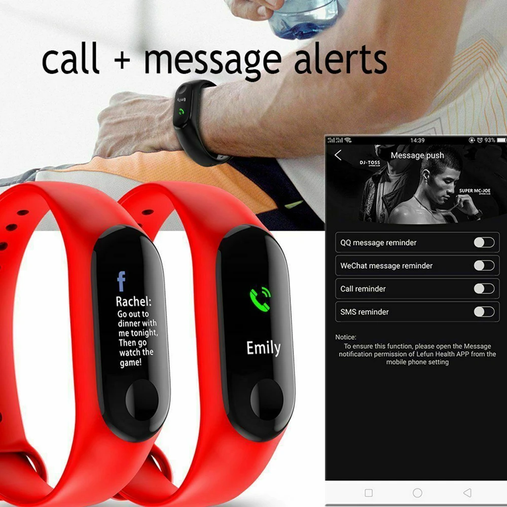 Smart vandtæt Armbånd fitness Armbånd Armbånd Blodtryk puls tracker for Mænd
